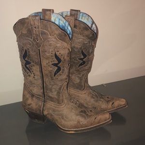 Leather cowgirl boots!